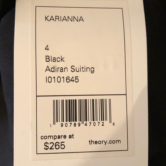 New THEORY Black Adiran Suiting Karianna Dress - Picture 3 of 4